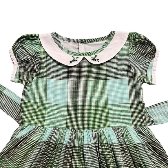 Well Dressed Wolf WDW 5Y Green Plaid Dress - Picture 2 of 6